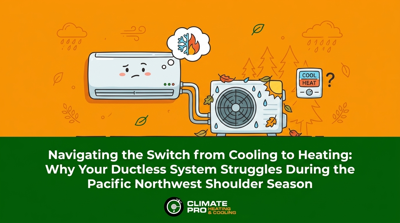 Navigating the Switch from Cooling to Heating: Why Your Ductless System Struggles During the Pacific Northwest Shoulder Season — featured image